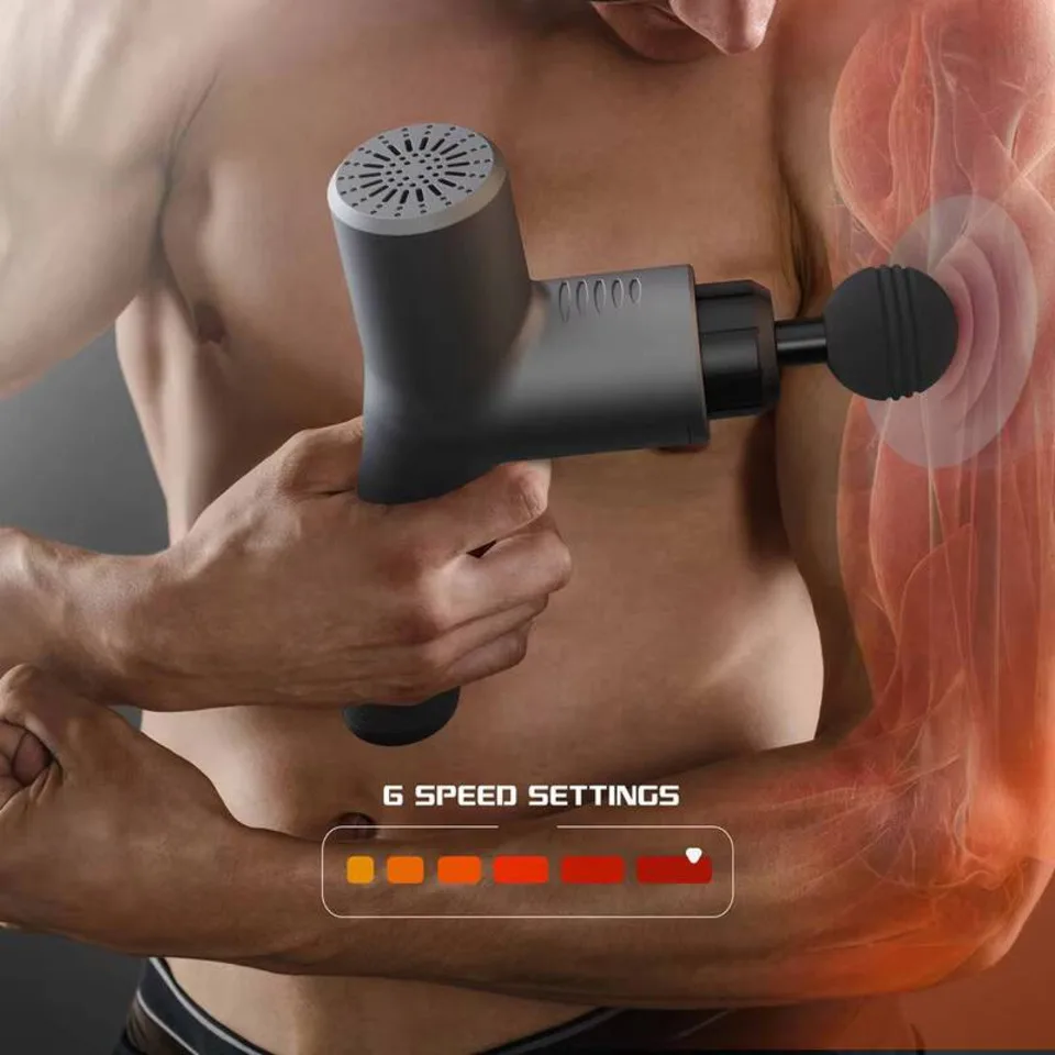 

2025 New Design Brushless Massager 30 Speed Low Sound Gun Massage Machine Professional Vibration Muscle Massage Gu