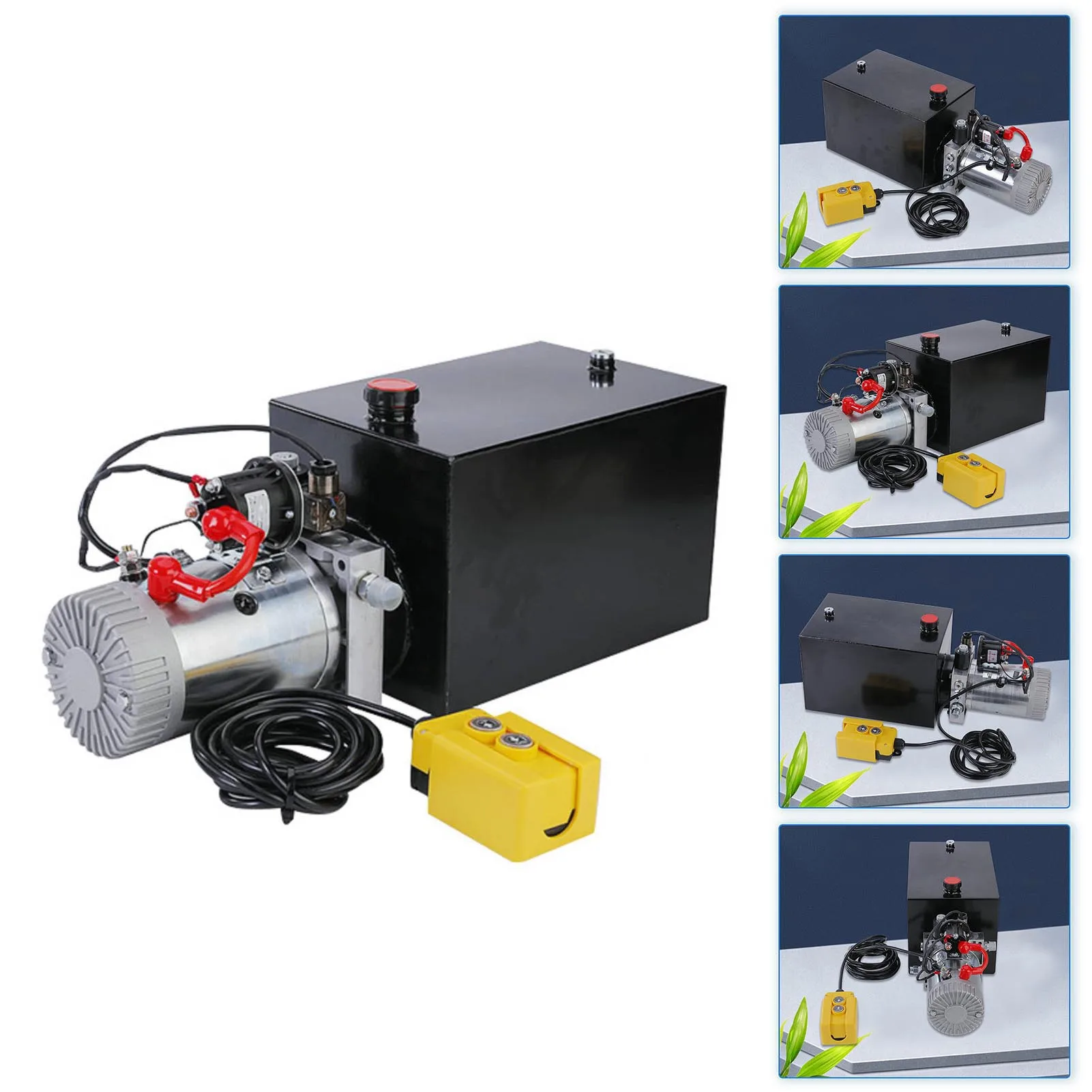 

Hydraulic Power Unit Motor Single Acting Hydraulic Pump for Dump Trailer Lifting 12L 12.68 Quart Capacity Hydraulic Pump