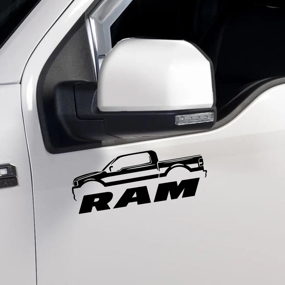 Car Window Side Sticker For Dodge RAM 1500 2500 3500 Rebel Pickup Style Decals Truck Vinyl Decor Cover Auto Tuning Accessories