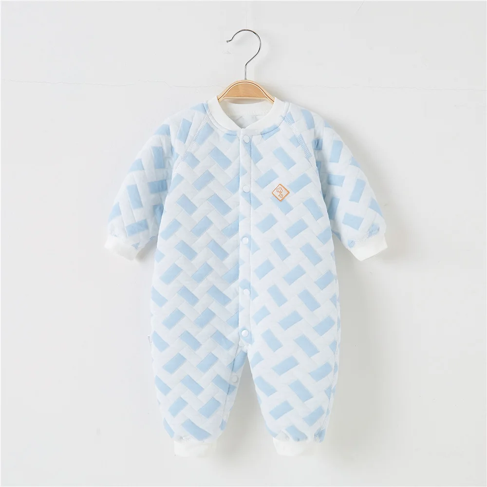 Baby Bodysuit Warm Cotton Coat Infant Creeper Wrap Cotton Comfortable Creeper Newborn Clothing Spring and Autumn