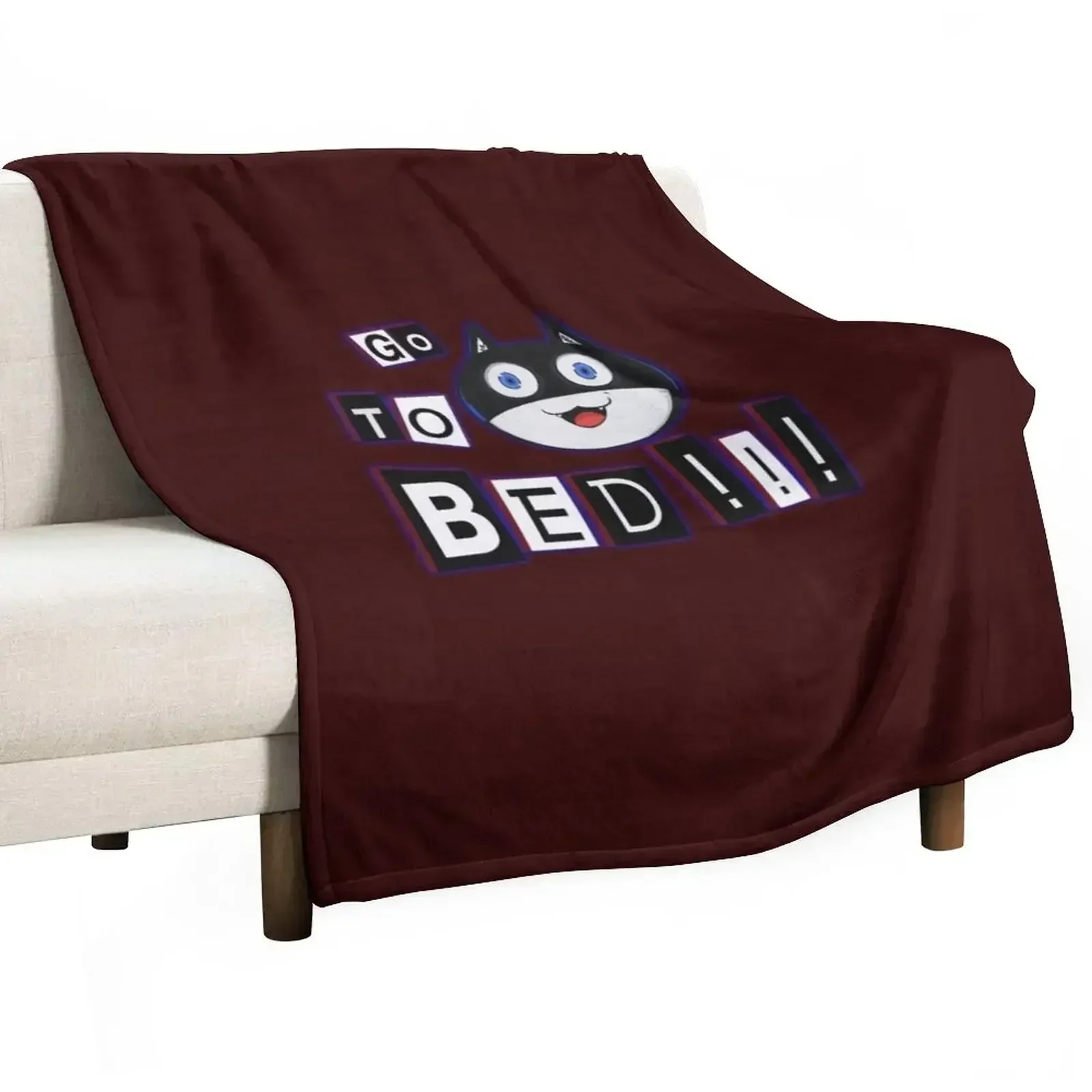 Morgana - P5 'Go to Bed' Throw Blanket manga Thermals For Travel blankets and throws Bed Blankets