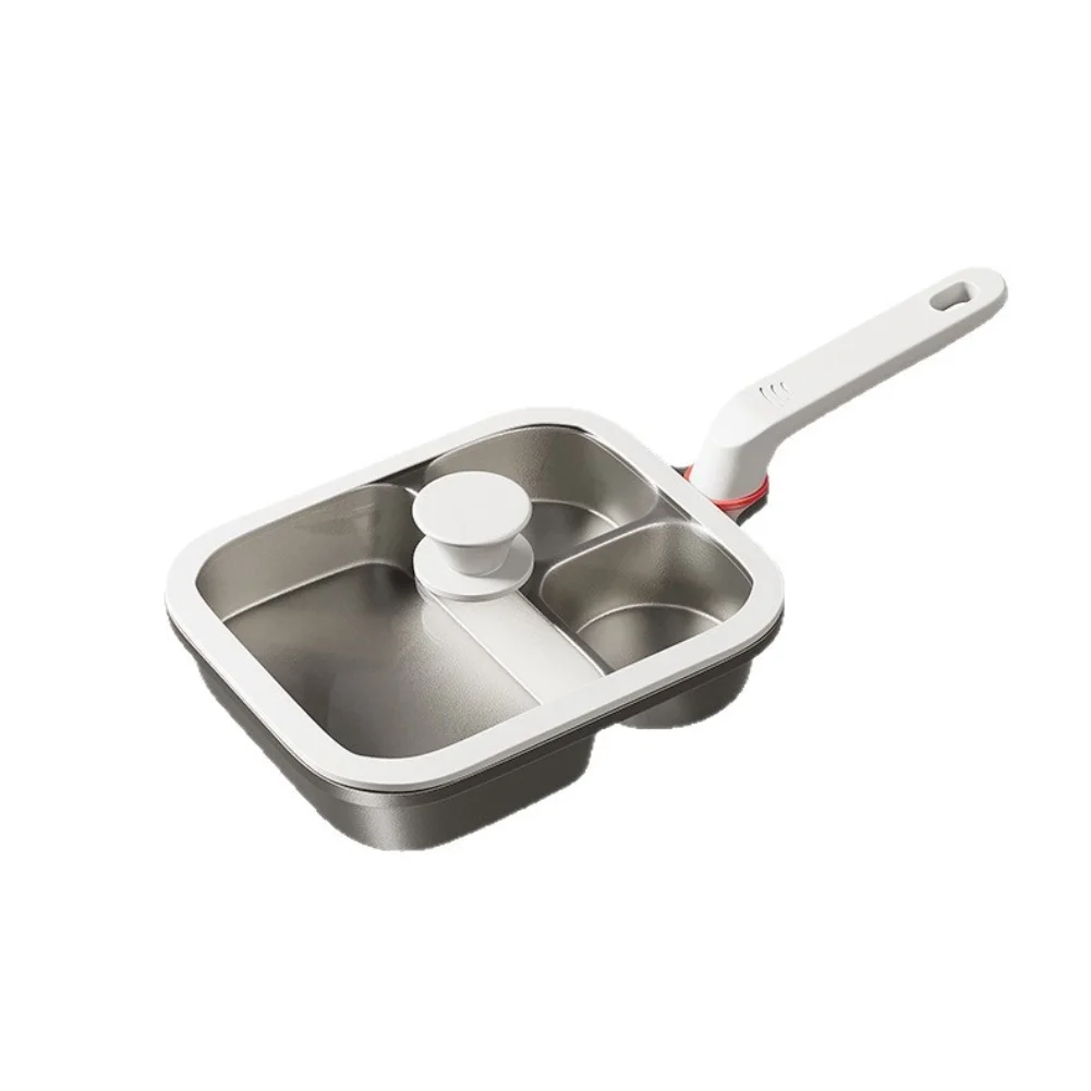 Breakfast Cooking 3-in-1 Omelet Pan Safe Cooking Frying Pan Elevated Heat-resistant Handle Scratch-resistant Inner Wall