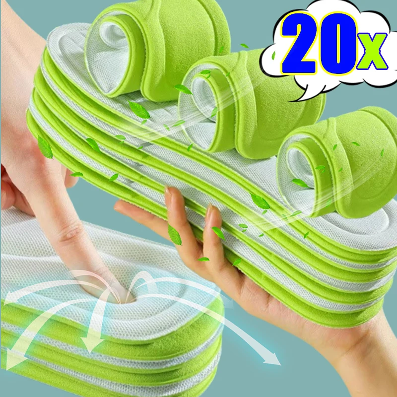 

Nano Antibacterial Sports Insoles Sneakers Shoe Pads Memory Foam Orthopedic Insole Breathe Deodorant Sweat Absorption Running