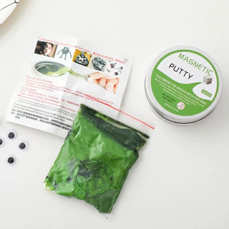 Children's Montessori Magnetic Mastic Creative Stress Bouncing Silicone DIY Playdough Plasticine Ferrofluid Kids Gifts