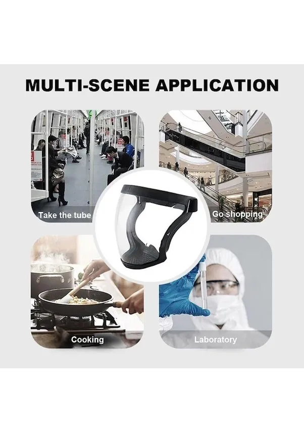 High definition transparent anti-fog protective mask anti-droplet anti-dust labor insurance riding black frame 1 piece
