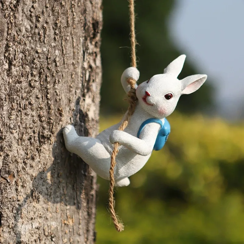 

Miniature Animals Statue Climbing Wall Hanging Homestay Outdoor Garden Decoration Courtyard Tree Climbing Landscape Pipe Decorat