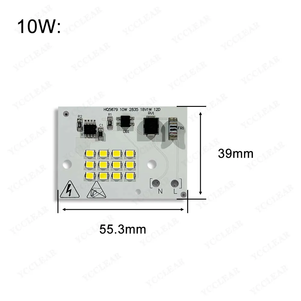 Panel reflektora AC220V o dużej mocy biały 10W 20W 30W 50W 100W 150W 200W SMD 2835 chip inteligentny układ scalony bez sterownika płyta źródła