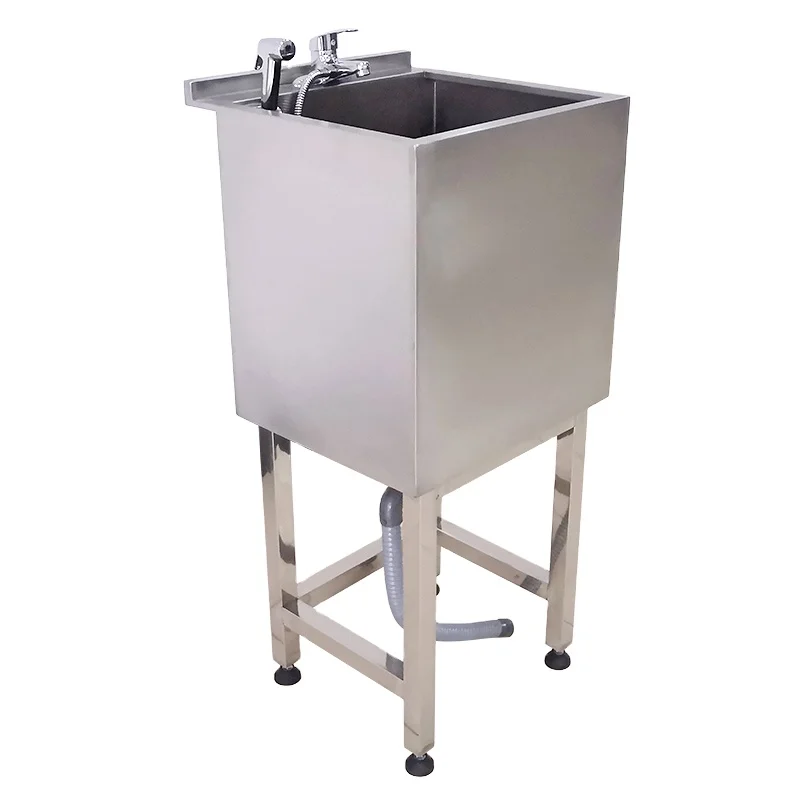 LIZE Medical Stainless Steel Pool Automatic Induction Effluent Stainless Steel Medical Washbasin for Pet Hospitals