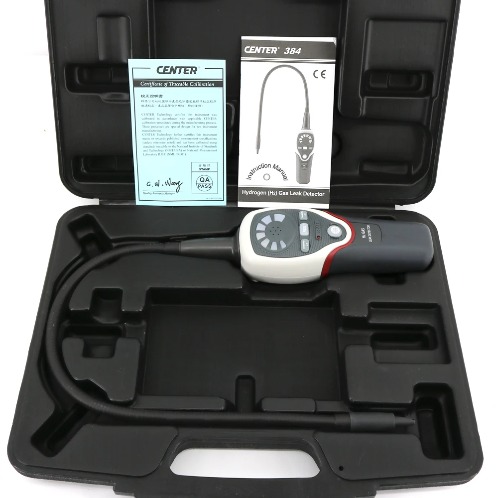 CENTER-384 Waterstof(H2) Gaslekdetector CENTER384 Detecteerbare gassen: Mengsel 5% Waterstof (H2) + 95% Stikstof(N)F