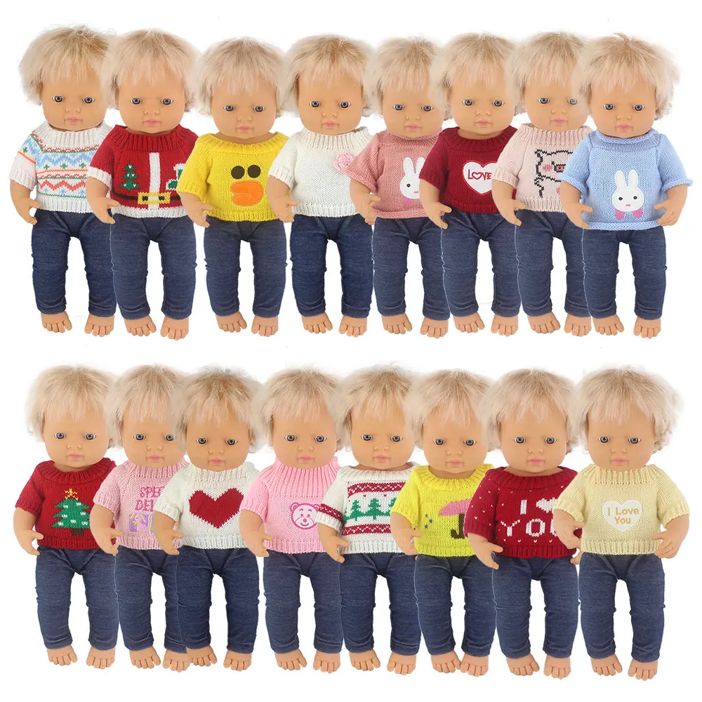 2022 New Sweater Suit Fit 15inch Minikane Doll and 38cm Miniland Doll ,Doll Clothes And Accessories