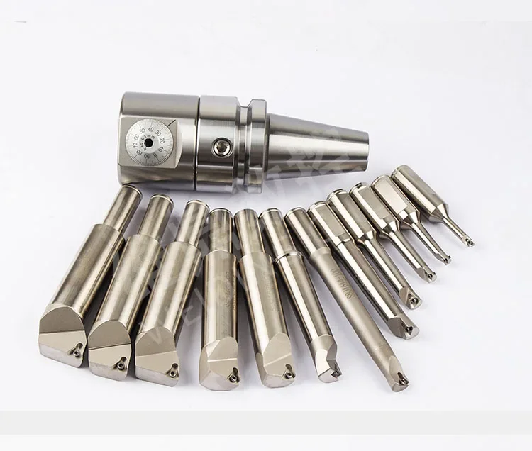 NBJ16 Fine Boring Head BT30 BT40 NT30 NT40 MT4 MT5 MT6 SK30 SK40 CAT40 R8 C20 CAT40 BT50 NT50 Tool Holder 8Pcs Boring Tool Rod