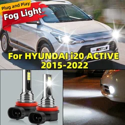 2Pcs 6000K Front Fog Light LED Bulb Canbus Car Lamp For HYUNDAI i20 ACTIVE 2015 2016 2017 2018 2019 2020 2021 2022 Plug and Play