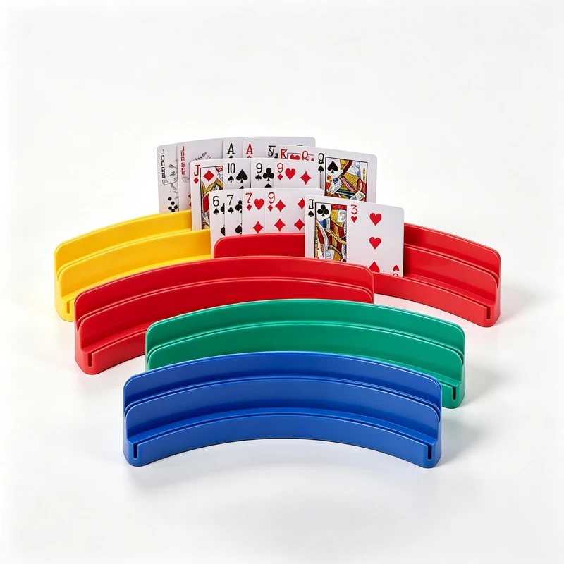 1/2Pcs 3-Tier Poker Card Holder, Lazy Card Stand, Portable Playing Card Rack for Party Leisure Board Card Games