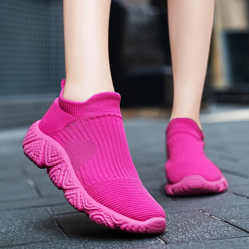 Women Tennis Shoes Breathable Mesh Woman Sports Shoes Light Outdoor Jogging Walking Sneakers Slip On Female Footwear Flats Shoes