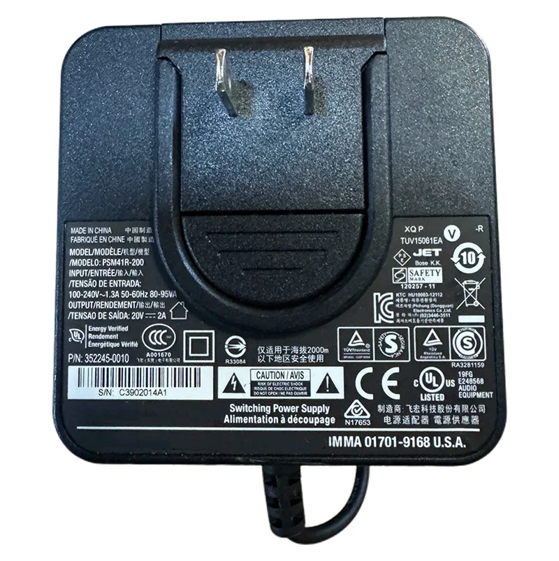 Used Genuine 20V 2A 1.5A PSM41R-200 PSM40R-200 AC Adapter Switching Power Supply For BOSE SoundLink Air SoundDock Charger