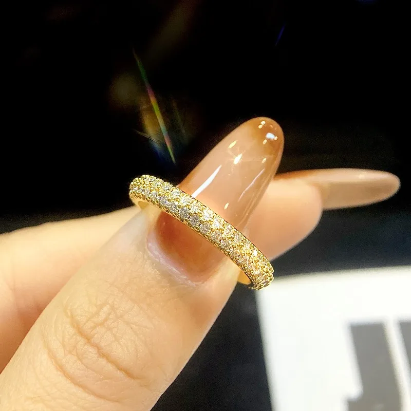 

Stylever Real Moissanite Diamond Wedding Simple Round Rings For Women Original 925 Sterling Silver Luxury Quality Fine Jewelry