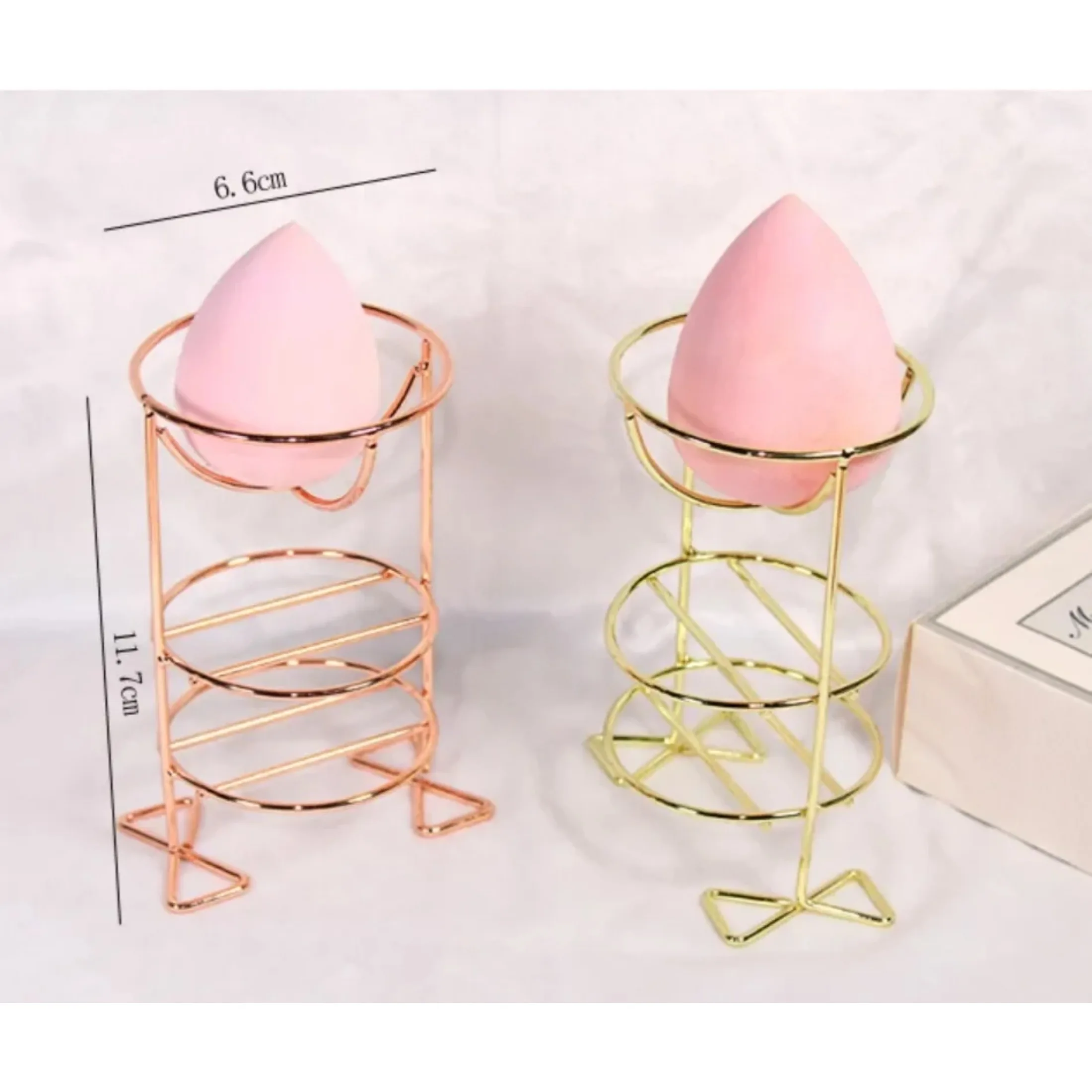 1Pc Metal Bracket Makeup Puff Rack Cosmetic Holder Blender Display Stand Alloy Drying Power Make Up Sponge Tools