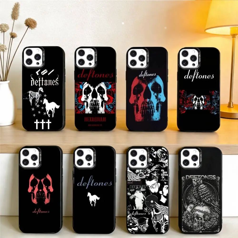 

FOR Fashion D-Deftones Phone Case For IPhone 16 17 15 14 12 13 Pro Max Black Color Shockproof Cover