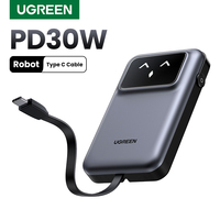 UGREEN 30W Power Bank 10000mAh Type C Cable Portable Fast Charging PowerBank for iPhone 16 Pro Max Portable Battery