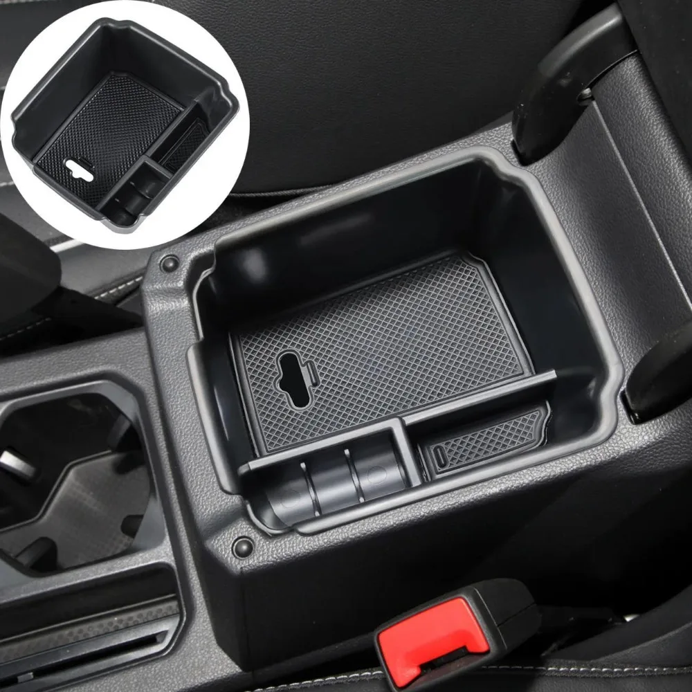 Accesorios del coche Caja de Almacenamiento Caja Apoyabrazos Central Interior Refit Para Volkswagen VW Tiguan Taos 2024-2018 Oculta Bandeja de La Moneda de almacenamiento