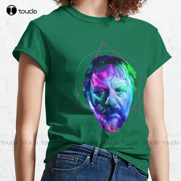 Slavoj Zizek - Colorful Geometric Portrait Classic T-Shirt Sexy Shirts For Women Digital Printing Tee Shirts Xs-5Xl Unisex New