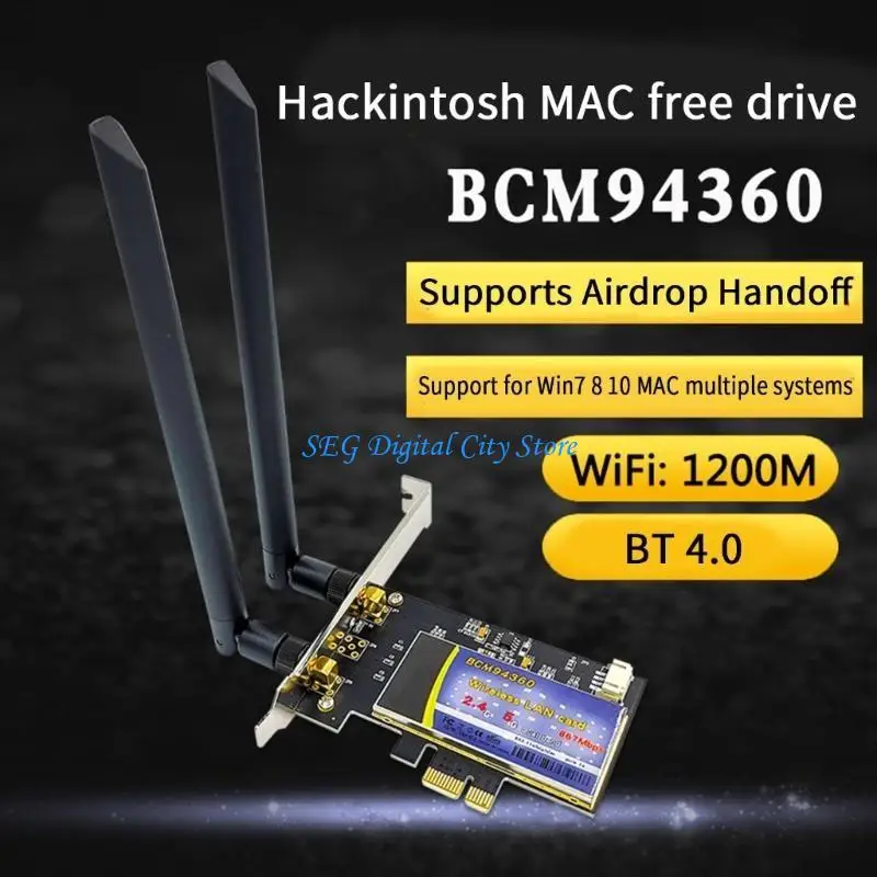 

U75B BCM94360 1750M Беспроводная сетевая карта 2.4 Двойной адаптер Wi-Fi Bluetooth-Com