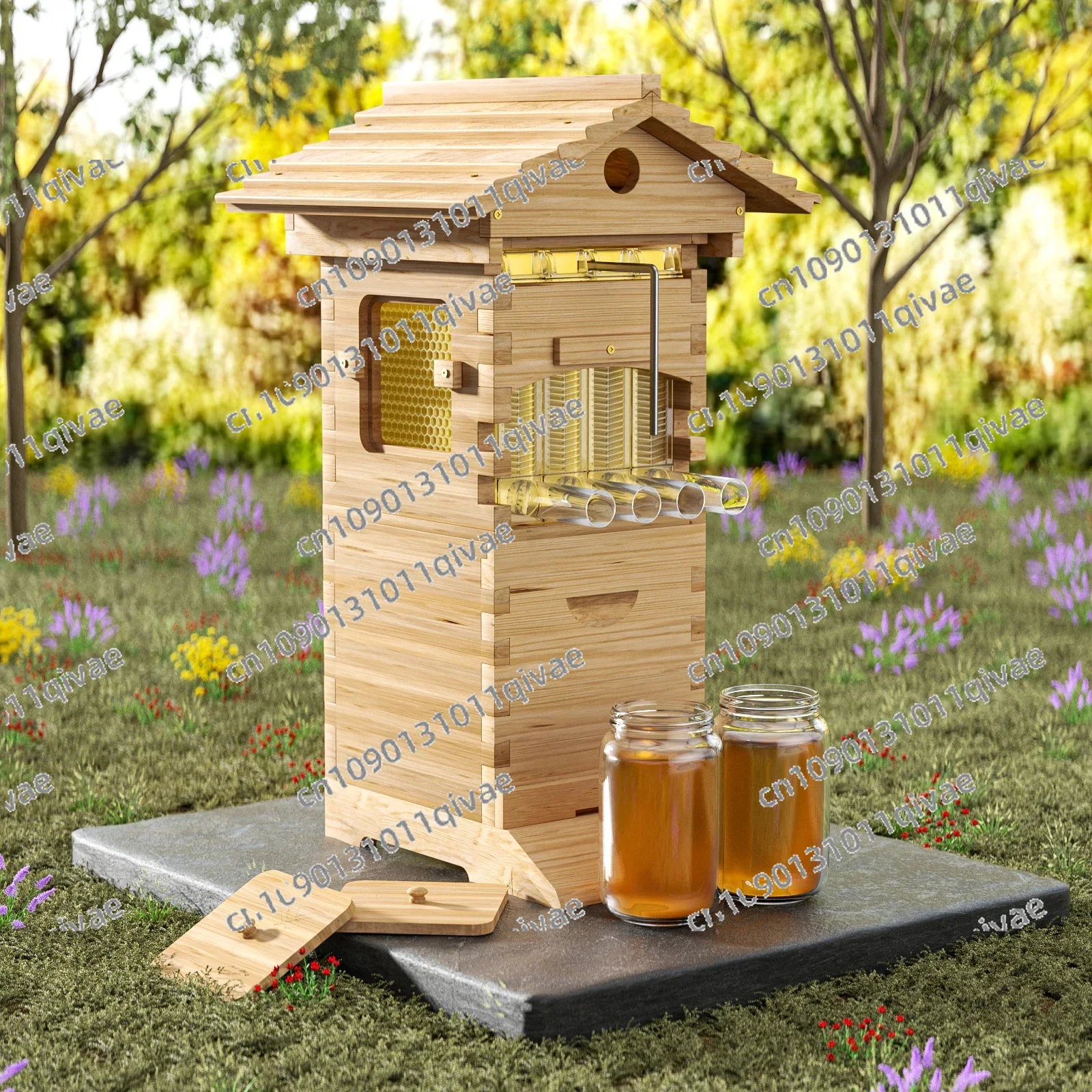

4 шт., стартовый комплект для автоматических пчелиных геев с рамами для улья, 6 рамок для бровей, самоклеящаяся коробка для меда, полный комплект коробки для кедровых пчел
