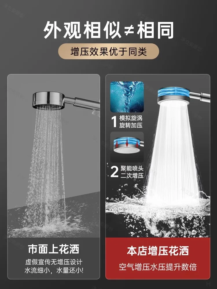 New 304 Stainless Steel Shower Head High Pressure Handheld Large Flow Water Saving Filters Rainfall Faucet Bathroom Accessories