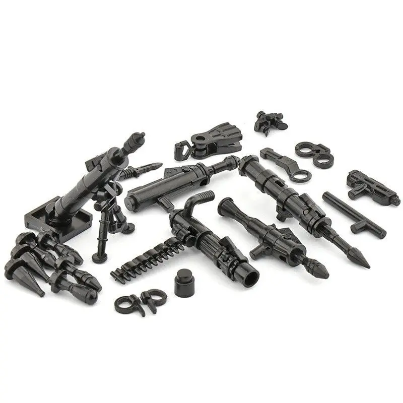 Army Guns Bricks Weapon Pack Pieces Blocks Soldiers Figure Accessories Parts Diy Moc Bricks Accessories Ww2 Military Gun Toys