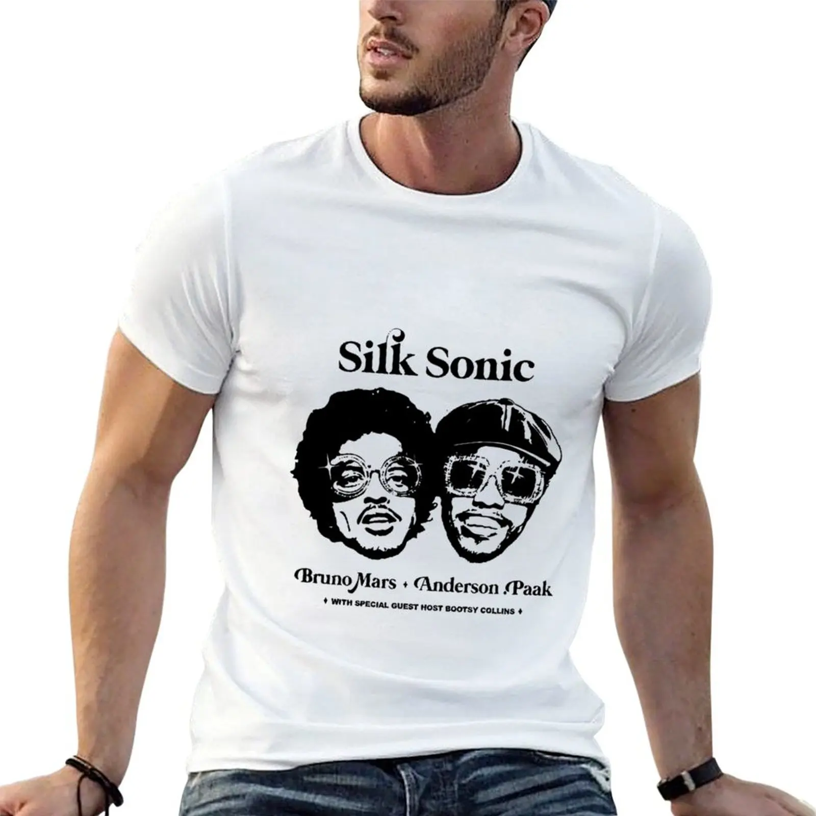 Camiseta Silk-Sonic Funny Lives, camisetas divertidas de algodón para hombre, camisetas divertidas de algodón para hombre