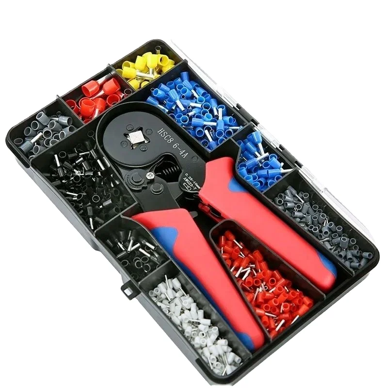 HSC8 6-4A Mini Portable Steel Pipe Terminal Crimping Pliers Household Electric Toolbox