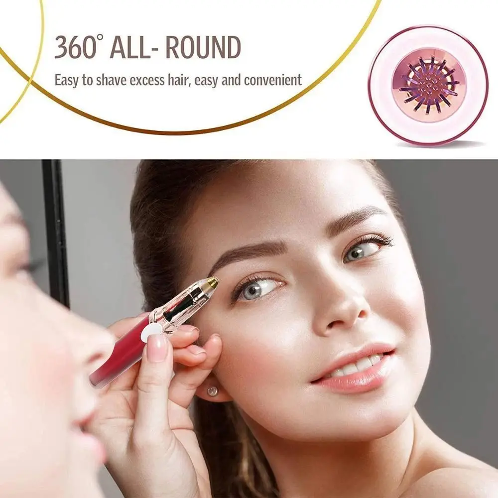 جديد لينة الكهربائية أداة قص الحواجب قابلة للشحن حجم صغير المشكل ماكينة حلاقة أحمر الشفاه شكل لنزع الشعر النساء المشكل ماكينة حلاقة #6