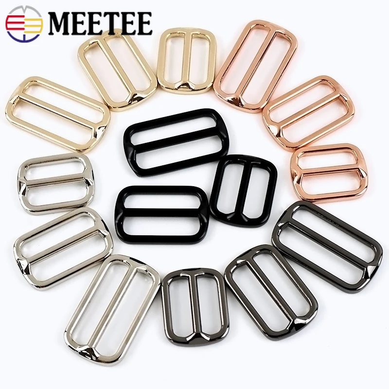 

5/10Pcs 20-38mm Metal Tri-glide Slider Buckles Handbag Strap Ring Clasp Belt Adjustable Loop Buckle DIY Hardware Bag Accessories