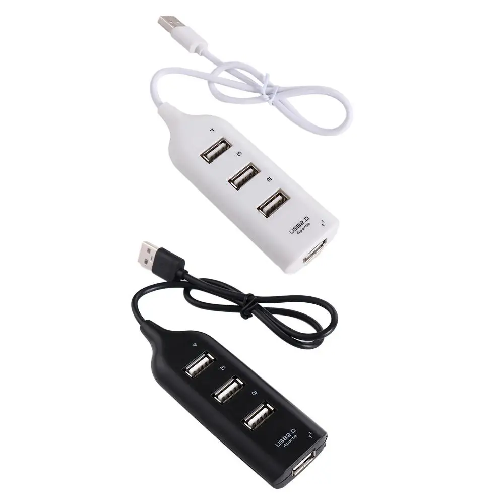 Adaptor Hub USB Splitter Aksesori Komputer Adaptor Daya Penerima Notebook 4 Port USB 2.0 Hub USB Hub Ekspander Ganda