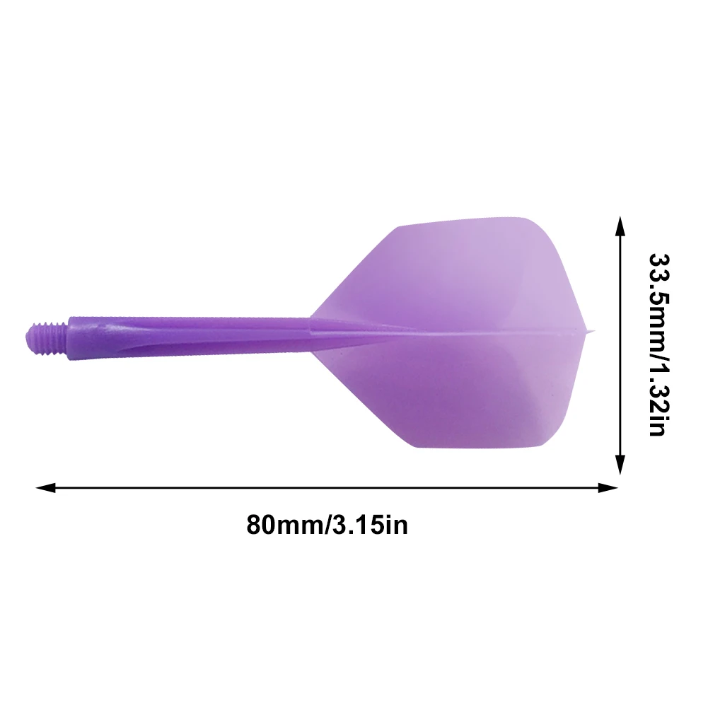6 pçs eixo de dardo integrado e vôos forma padrão 2ba parafuso em um dardo vôo anti-queda kit de acessórios de dardo transparente