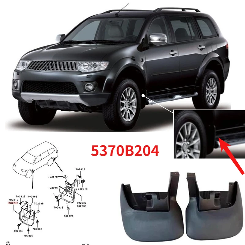 5370B204 Front Mudguard for Pajero Sport KH 2007-2014 Mudguard Cover Choose Left or Right Shell 1 Piece