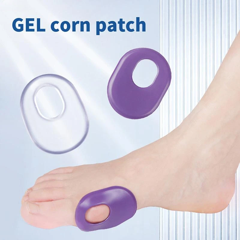 2Pcs Toe Cushions Gel Callus Patch Pads Foot Corn Stickers Calluses Bunion Protector Pads Foaming Foot Anti-wear Stickers