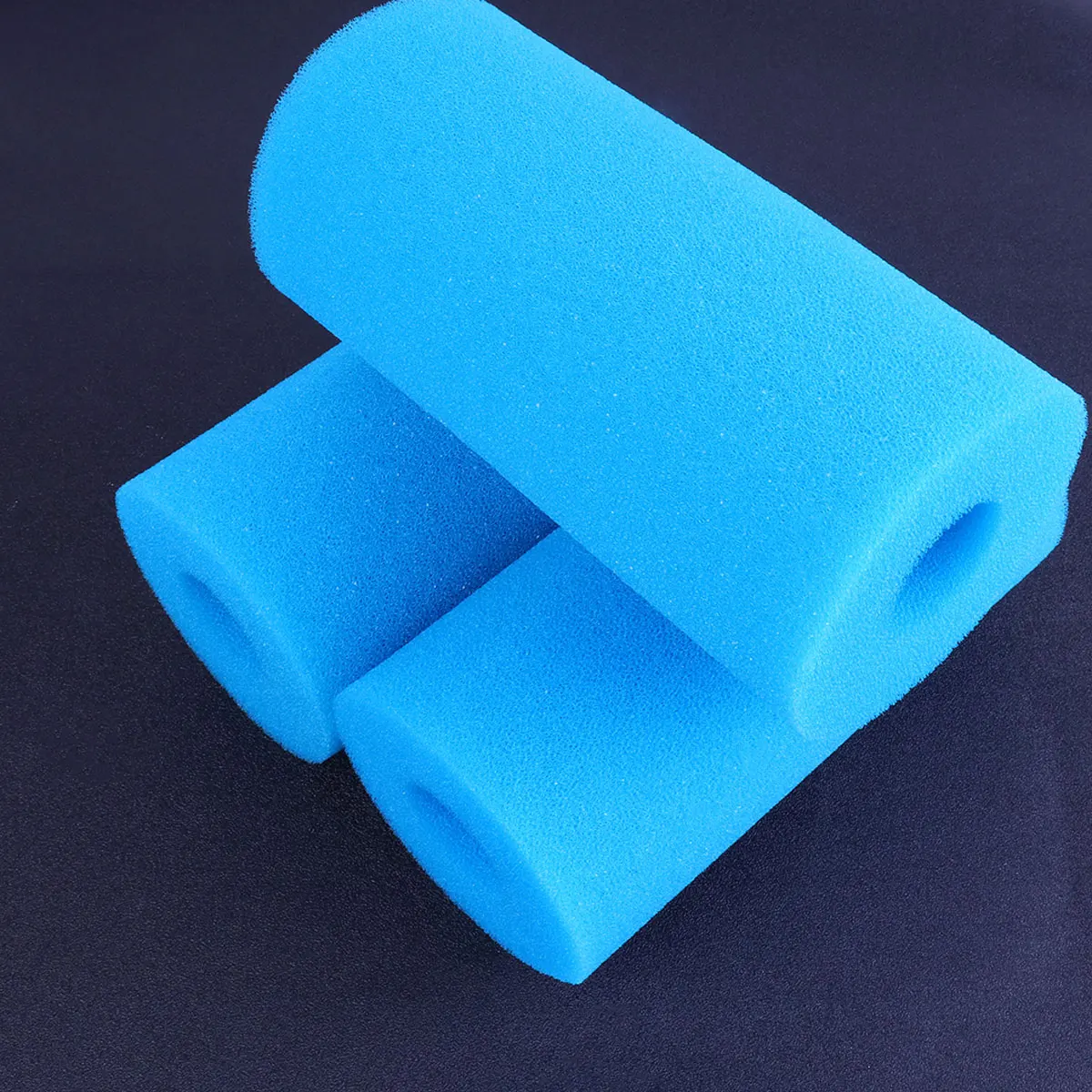 

4Pcs Filter Sponge Cylinder Blue Durable Pre-Filter Sponge for Aquarium Fish Tank Smooth Water Flow Control Filter
