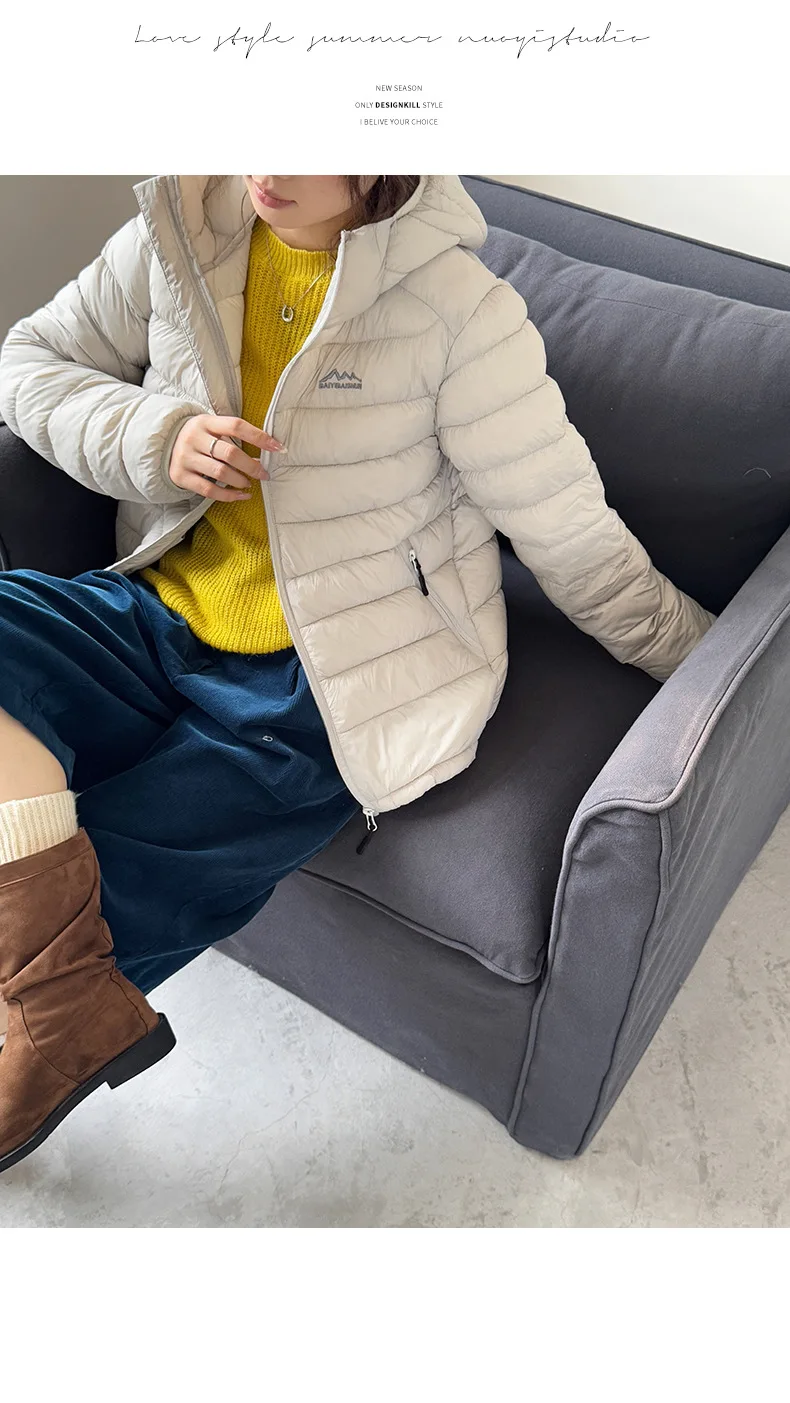 Solid Lightweight Hooded Padded Jacket Women Autumn Winter Casual Outdoor Soft Puffer Jacket Woman All Match Korean Warm Parkas