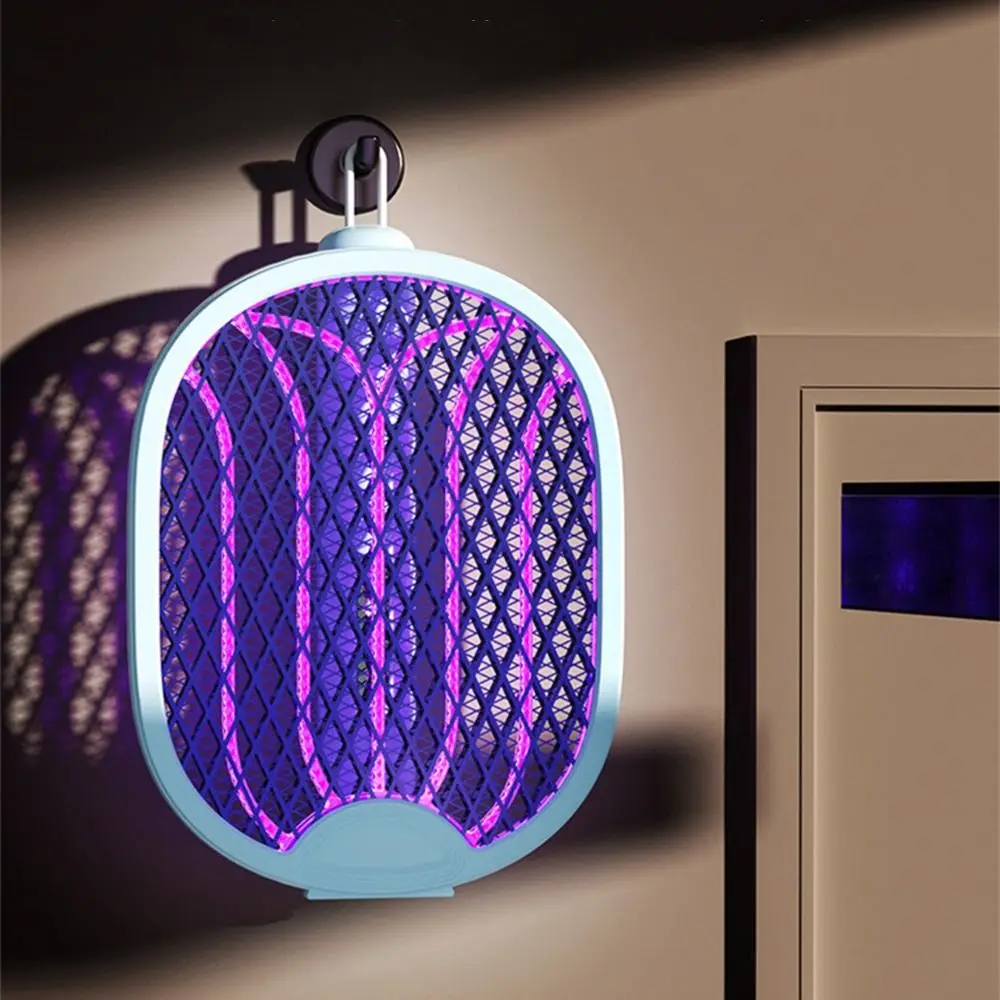 2 in 1 Electric Mosquito Swatter Portable Anti Mosquito Fly Swatter Trap USB Rechargeable Security Net Mosquito Killer Lamp - Image 2