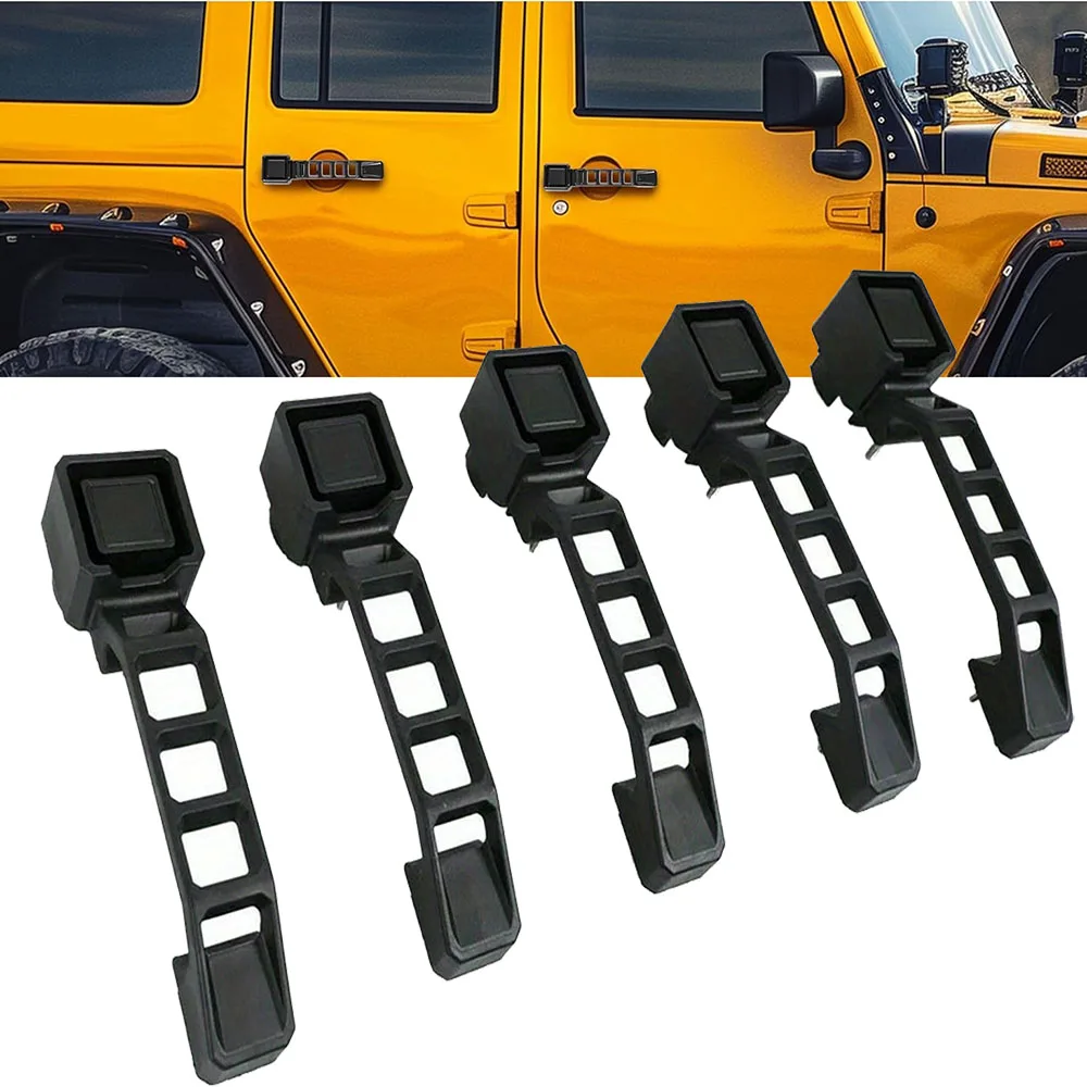 

Exterior Door Handle For 2007-2012 2013 2014 2016 2016 2017 2018 Jeep Wrangler JK JKU Door Handle & Tailgate Handle Black 5PCS
