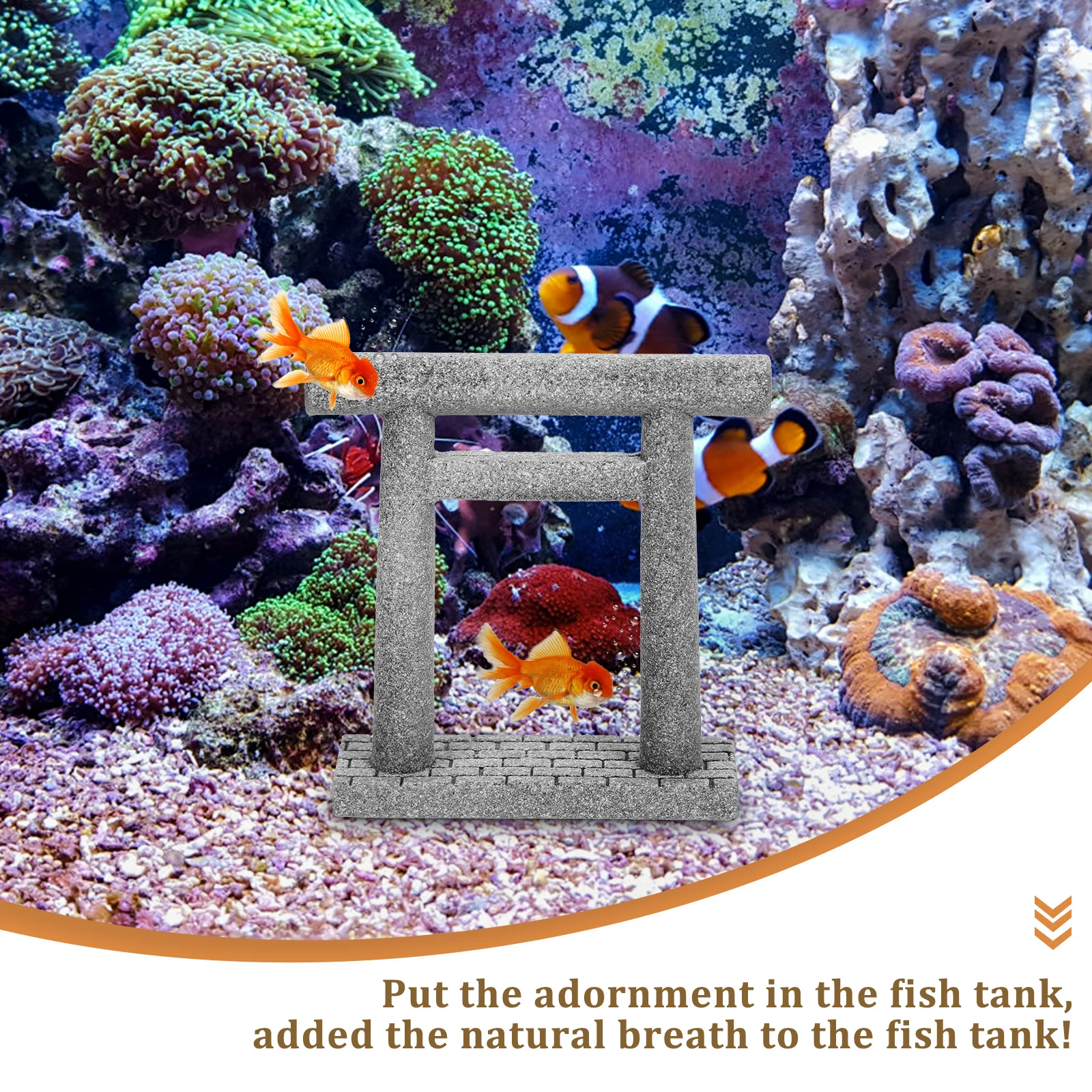 

Mini Stone Miniature Stone Gate Gate Crafts for Garden Micro L Decor Durable Vivid Detail Fits Fish Tank Bedroom