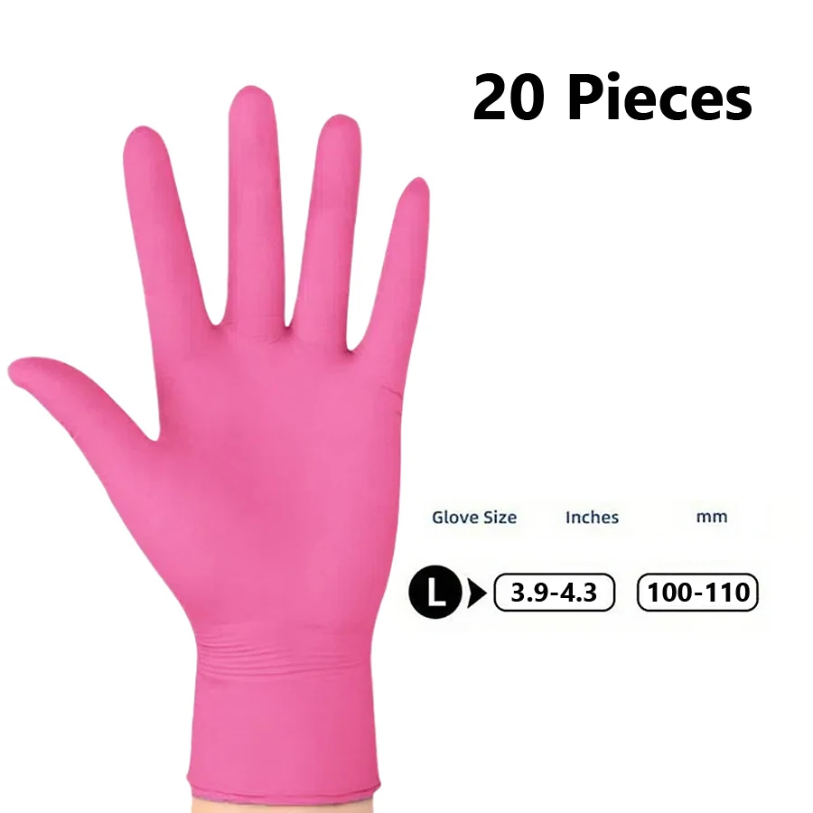 20/50 Stück Einweg-Nitrilhandschuhe, latexfrei, für Nagelpflege, Friseurarbeiten, Tattoo-Vorbereitung und Reinigungswerkzeuge für Salons. – Detail 15