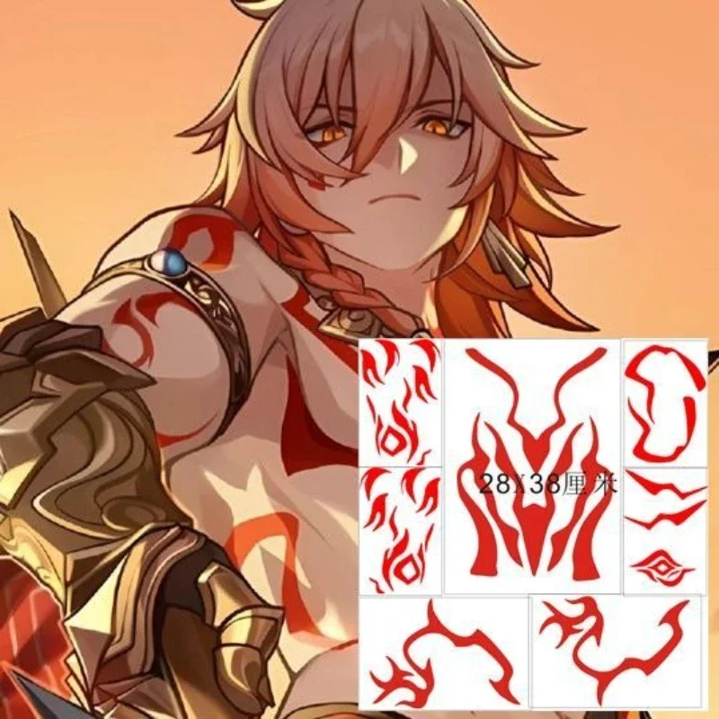 Hot Honkai:Star Rail Anaxa Mydie Coser Cosplay Requisiten Zurück Tattoo Aufkleber Temporäre Tattoo Aufkleber Mädchen Junge Wasserdichte Gefälschte Tatto