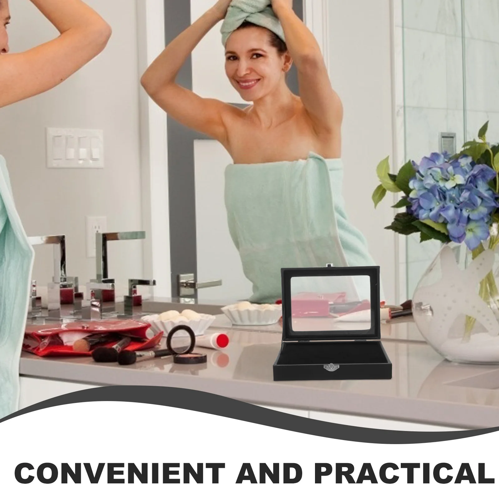 

Badge Display Box Clear Lid Brooch Storage Holder Lapel Pin Organizer Case Jewelry Display Container Reusable Lightweight