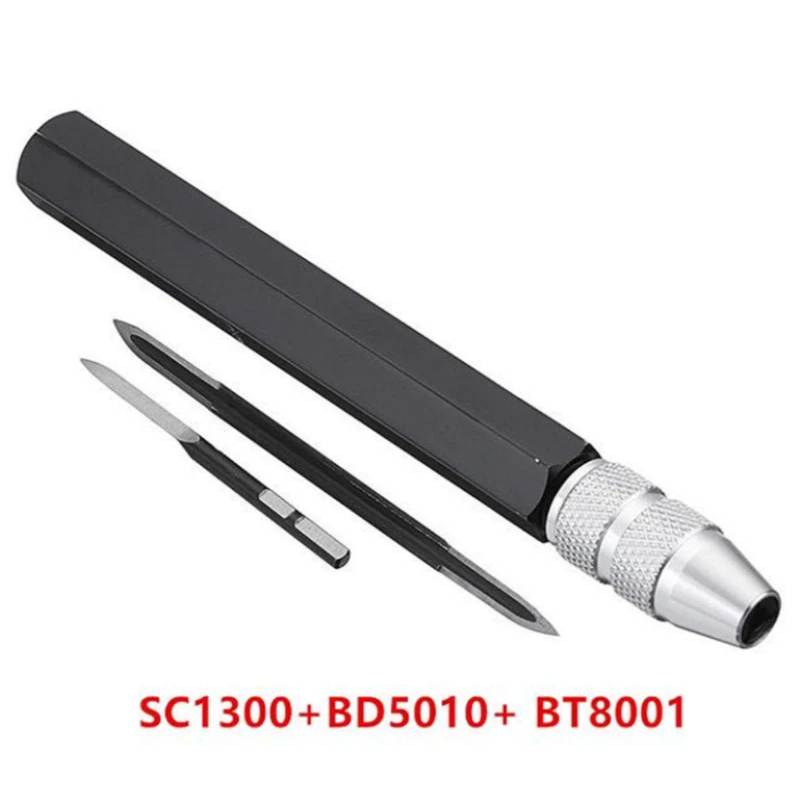 

SC1300+BD5010+BT8001 Black Set, Pipe Inner Wall Trimmer Metal Trimming Knife