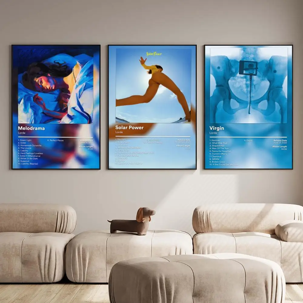 Pop L-Lorde Album Poster PP Wall Decor Posters Celebrity Music Art Prints Bedroom Office Gift