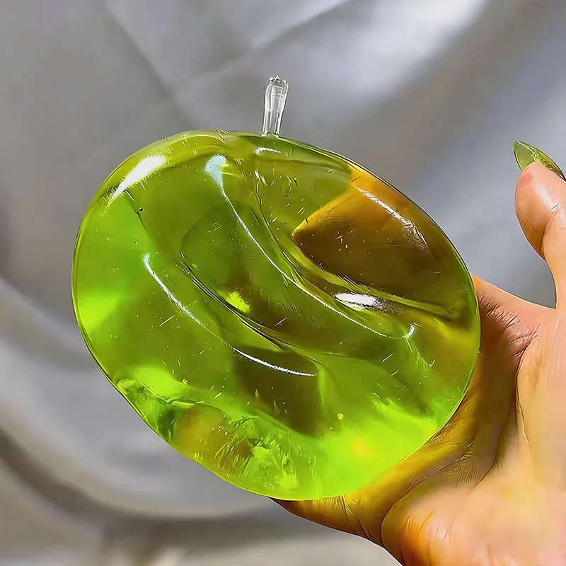 Juguete Sensorial Antiestrés de Queso Mochi Suave con Forma de Manzana Verde y Miel, de Rebote Lento, para Aliviar el Estrés, Regalo Divertido para TDAH y Autismo