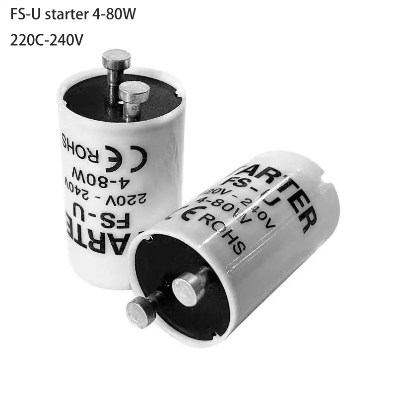 10pcs/lot Fluorescent Starters 4-80W 220V-240V Fluorescent Tube Fuse Starter CE ROHS Fuse Starters