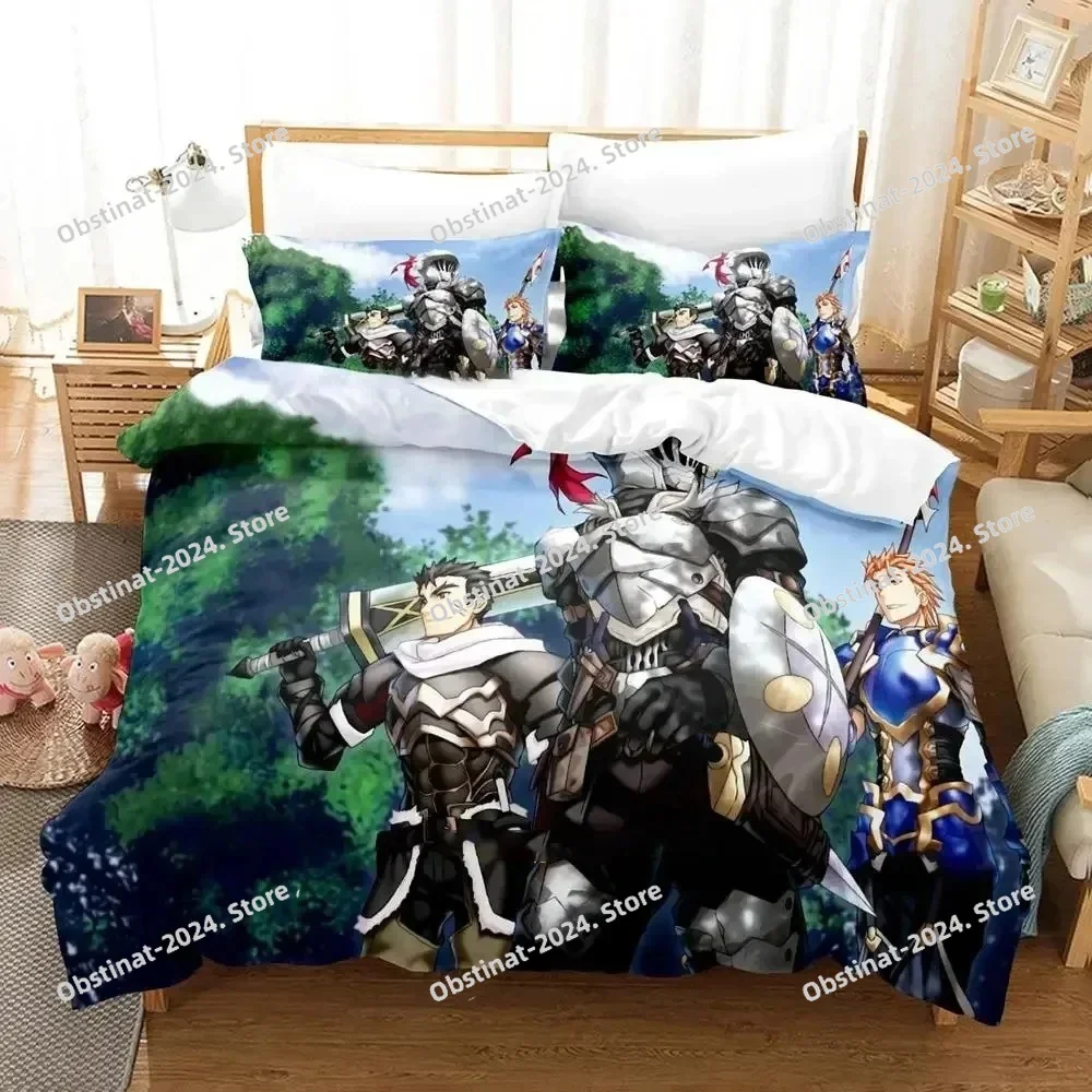 Anime Goblin Slayer Bedding Set Duvet Cover Bed Set Quilt Cover Pillowcase Comforter king Queen Size Boys Adult Bedding Set